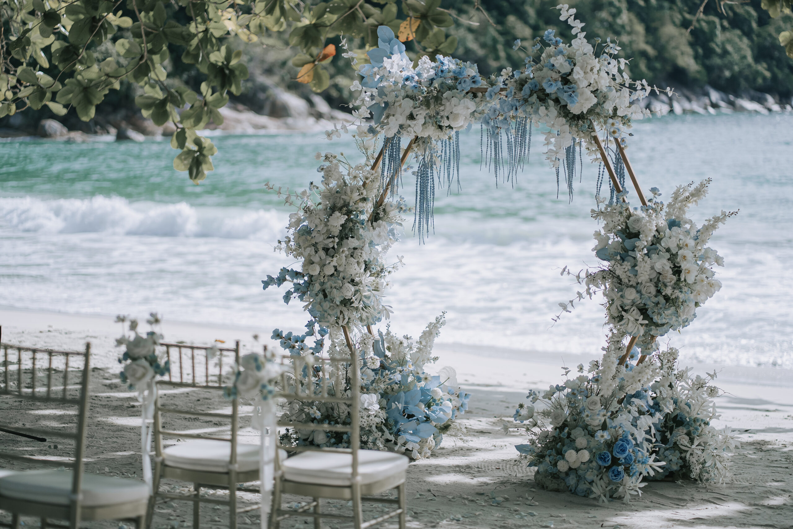 Wedding decoration with flowers arch gazebo, representing Destination Wedding Trends 2026